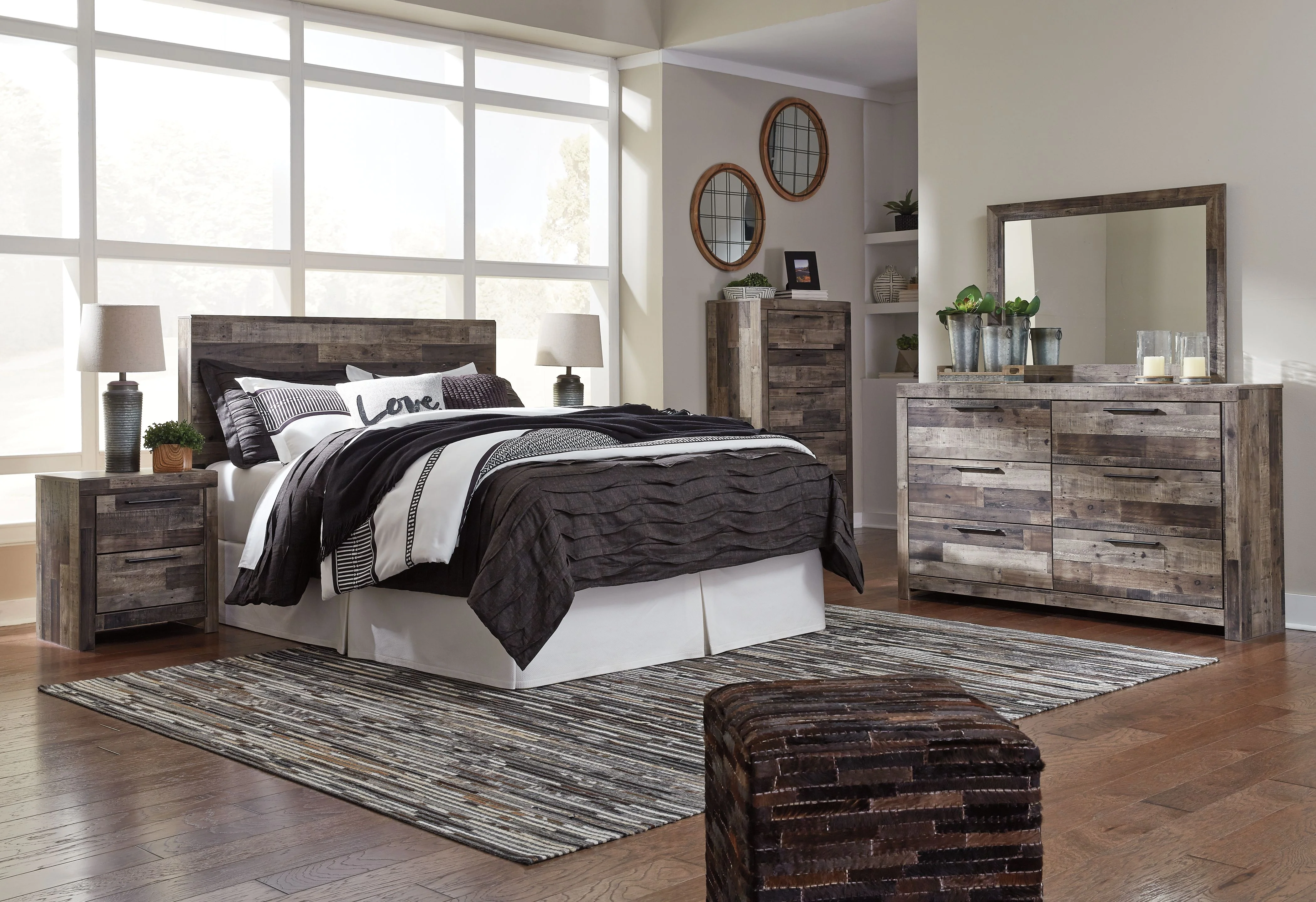 Derekson - Two Drawer Night Stand - Multi Gray - Image 3