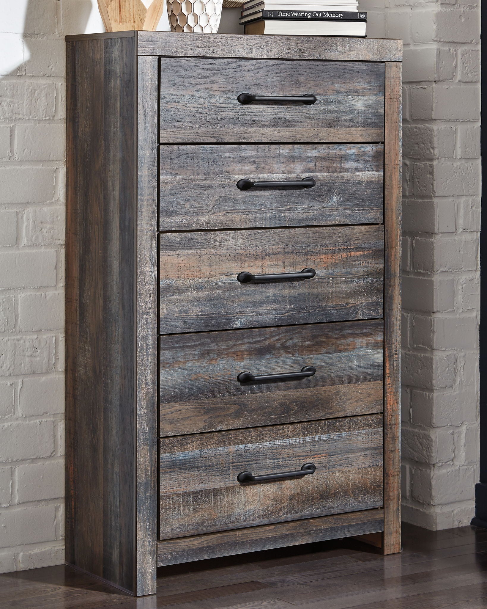 Drystan - Five Drawer Chest - Brown / Beige - Image 4