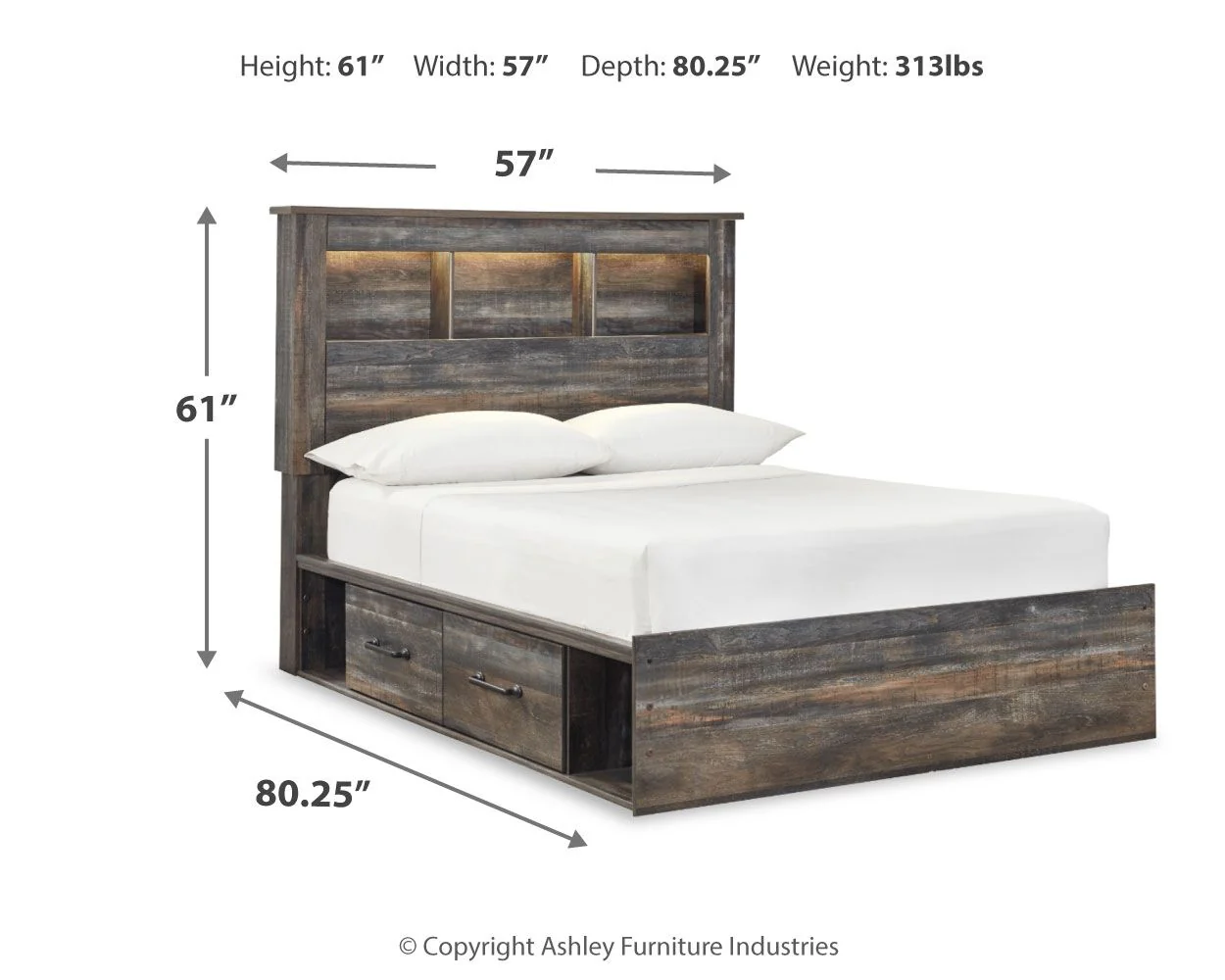 Drystan - Panel Bookcase Bed - Image 27