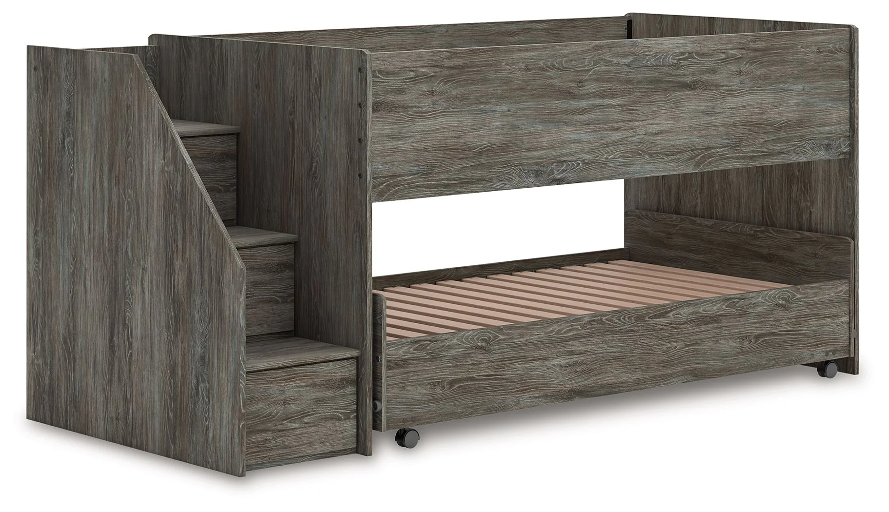 Frandern - Twin Over Twin Loft Bed - Gray - Image 4