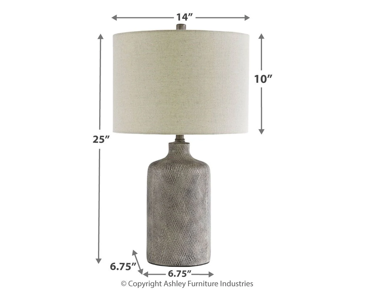 Linus - Ceramic Table Lamp  - Antique Black - Image 3