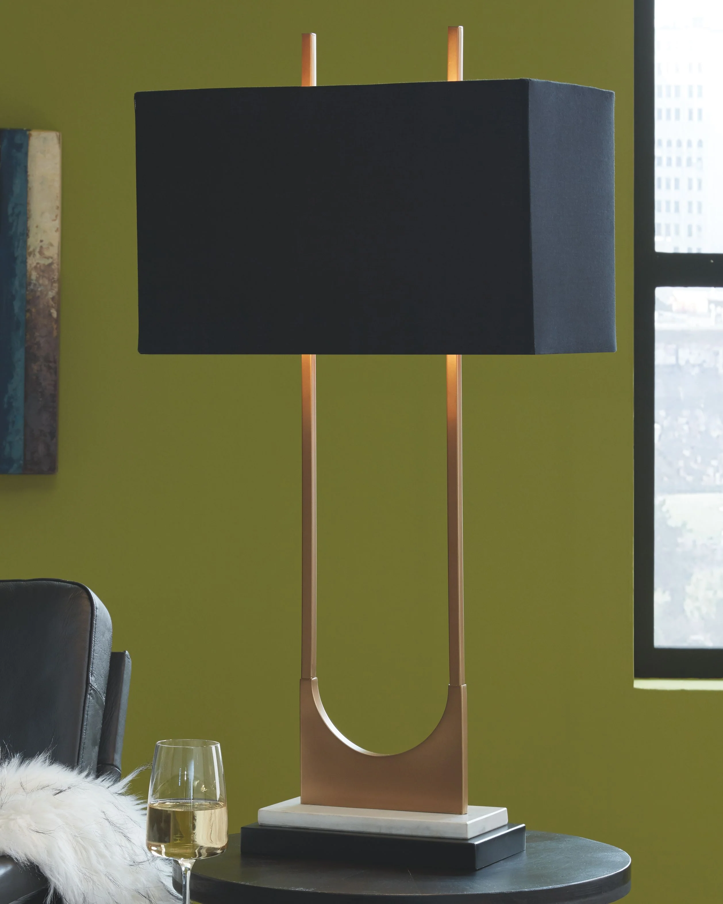 Malana - Metal Table Lamp  - Brass Finish - Image 3
