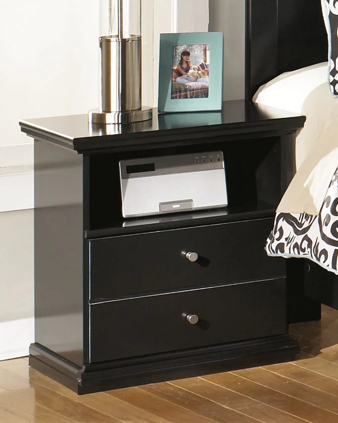 Maribel - One Drawer Night Stand - Black - Image 4