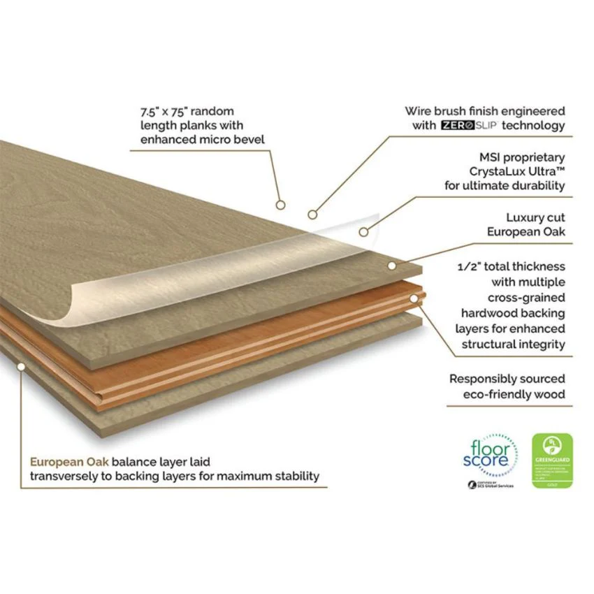 MSI - Ladson - Whitlock - Engineered Hardwood Flooring - Image 7