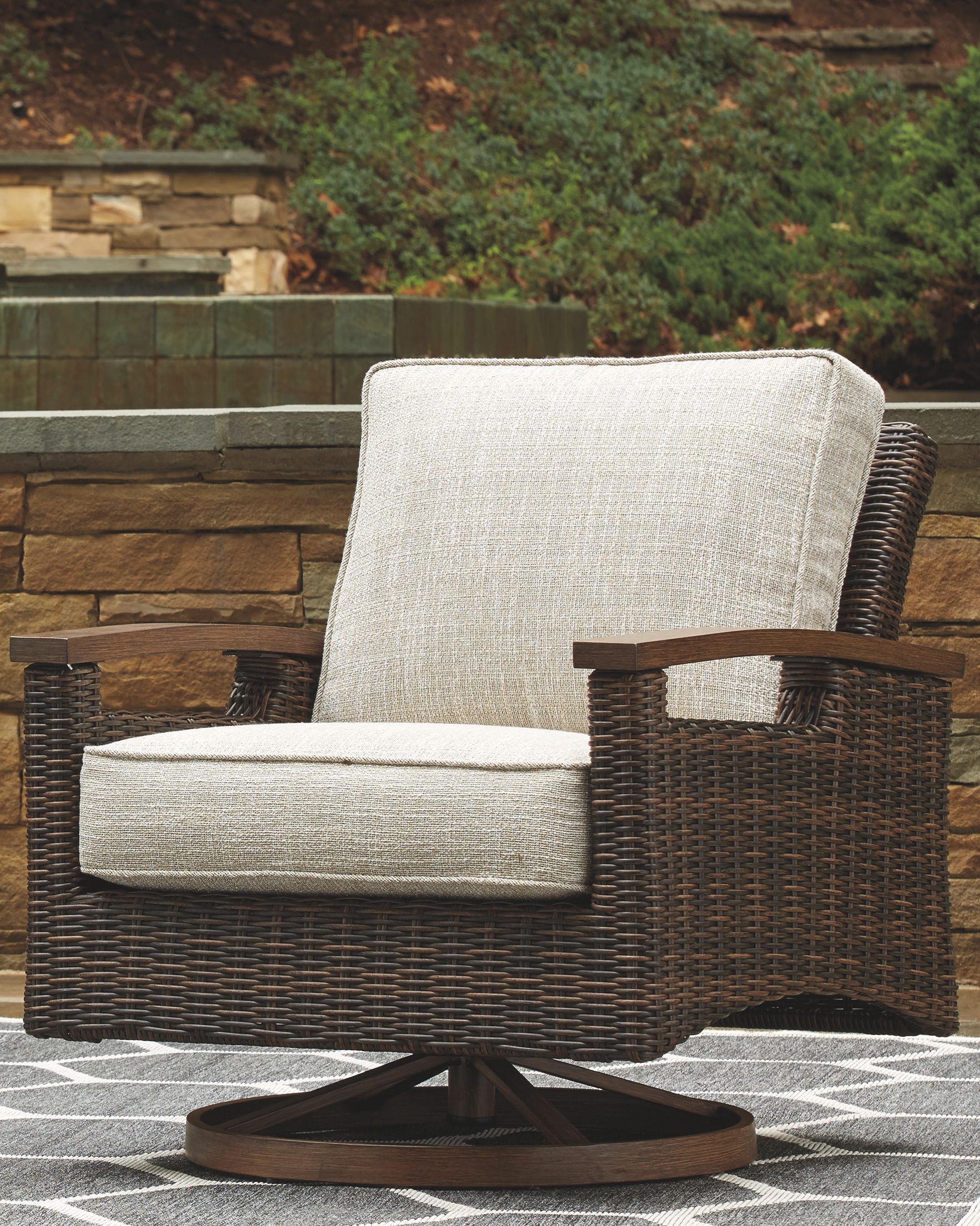 Paradise Trail - Medium Brown - Swivel Lounge Chair - Image 4