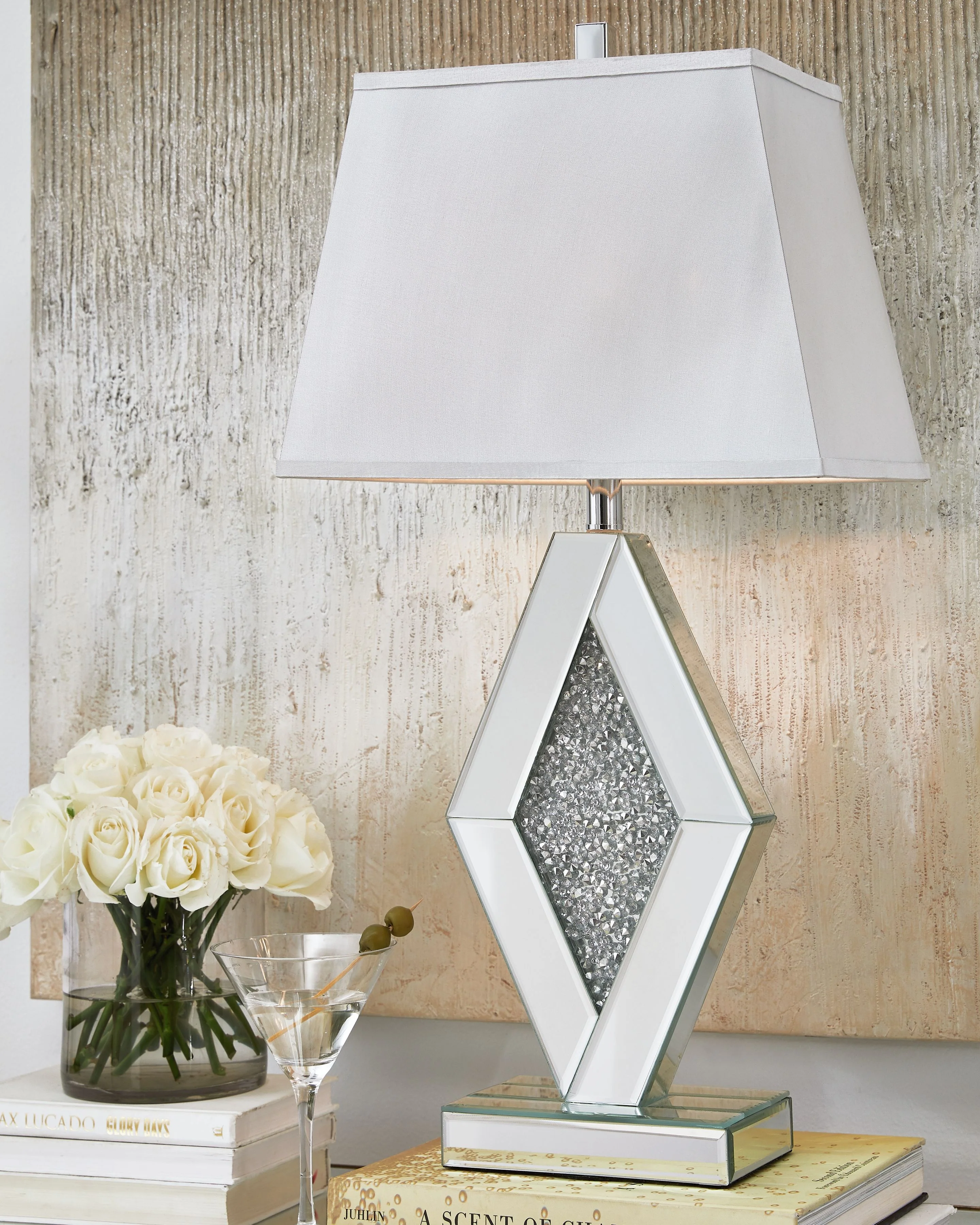 Prunella - Mirror Table Lamp  - Silver Finish - Image 3