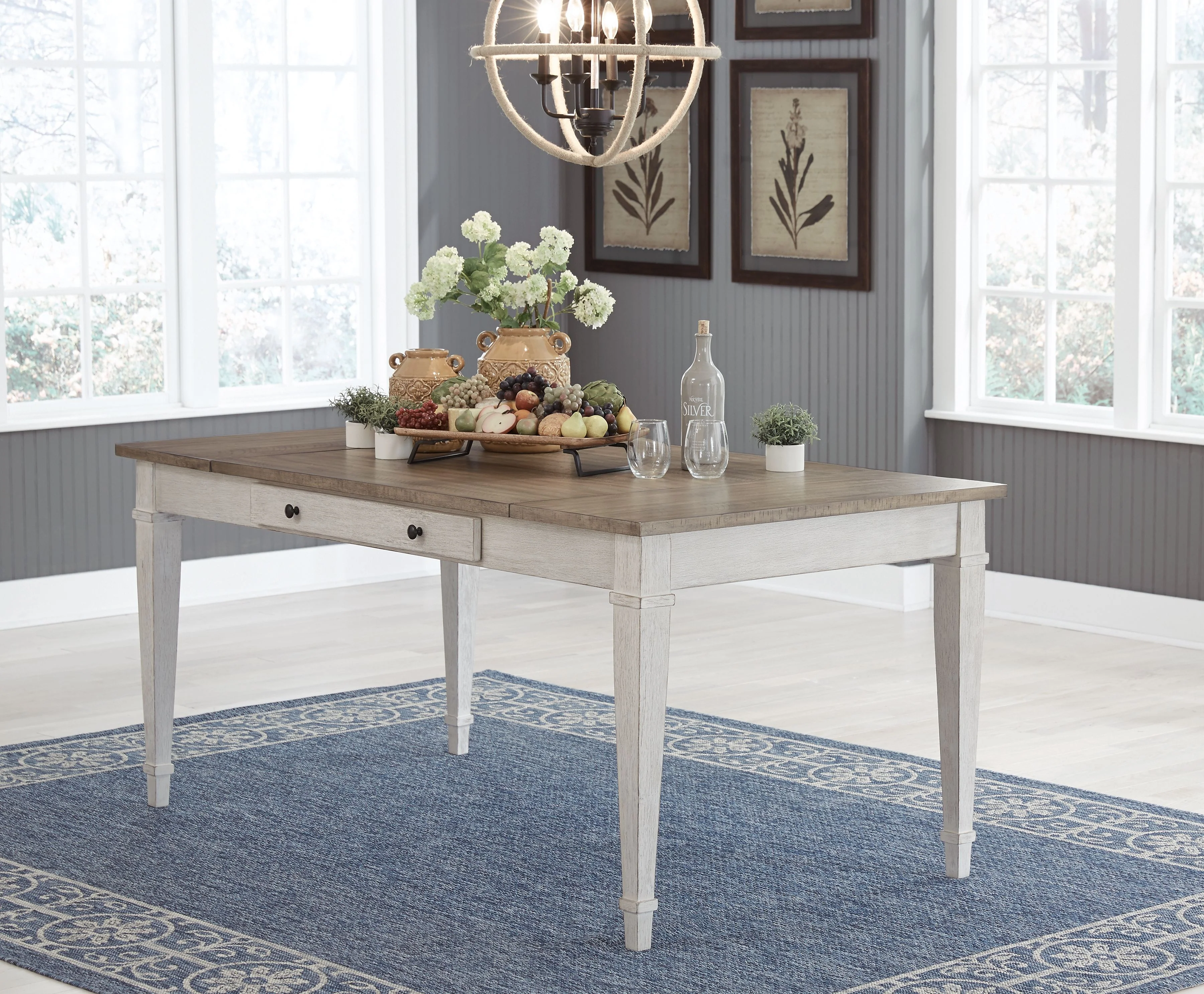 Skempton - RECT DRM Table w/Storage - White - Image 3