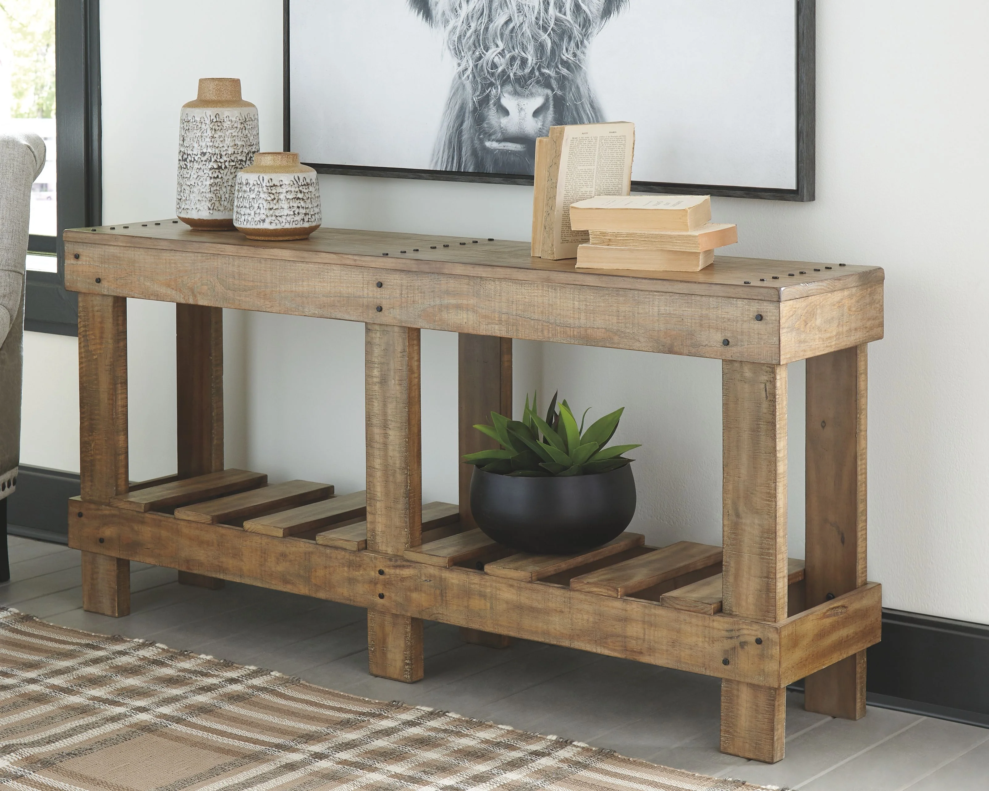 Susandeer - Console Sofa Table - Brown - Image 3
