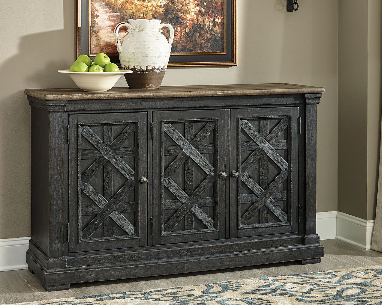Tyler Creek - Dining Room Server - Black / Gray - Image 3