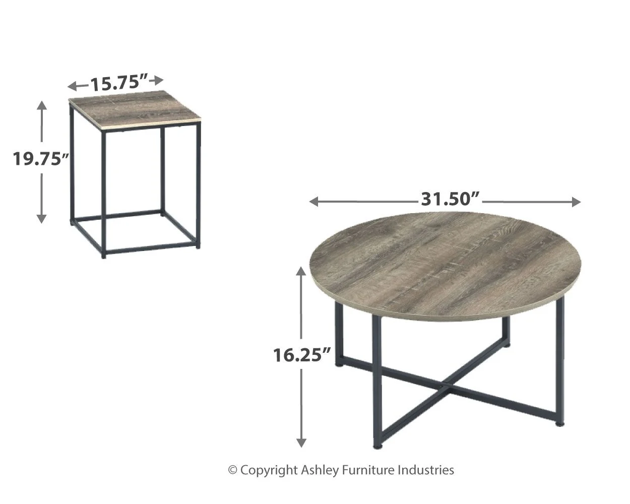 Wadeworth - Occasional Table Set (Set of 3) - Brown / Beige - Image 3