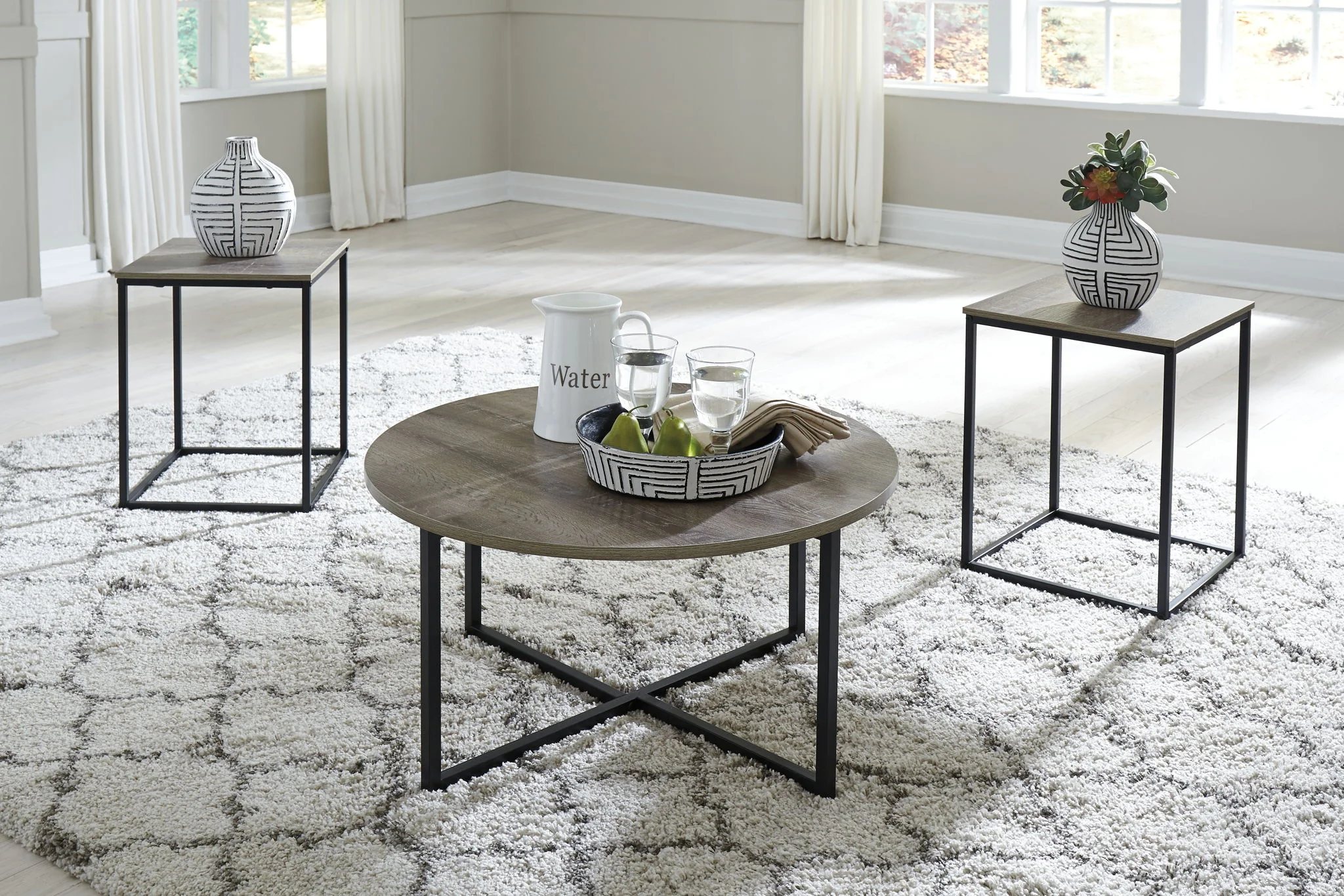 Wadeworth - Occasional Table Set (Set of 3) - Brown / Beige - Image 4