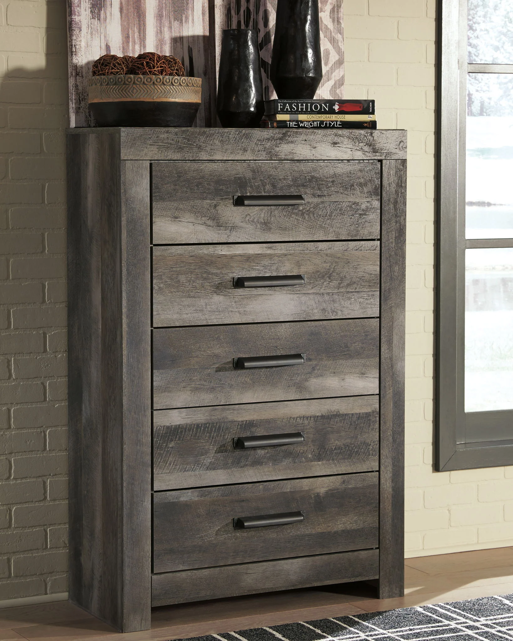 Wynnlow - Five Drawer Chest - Gray - Image 3
